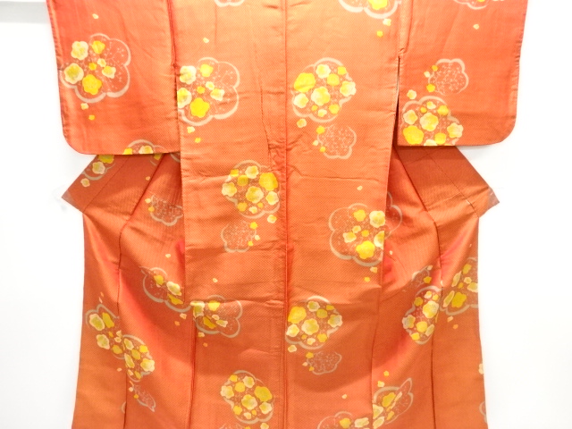 JAPANESE KIMONO / ANTIQUE KIMONO / TAISHO ROMAN STYLE / WOVEN UME BLOSSOM